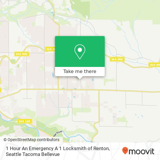 Mapa de 1 Hour An Emergency A 1 Locksmith of Renton