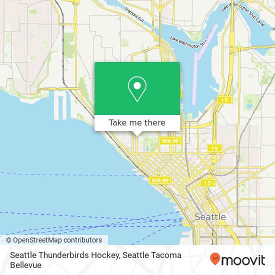 Mapa de Seattle Thunderbirds Hockey