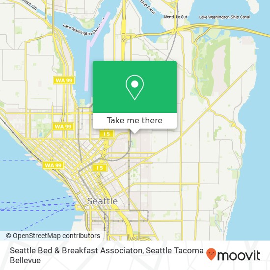 Mapa de Seattle Bed & Breakfast Associaton
