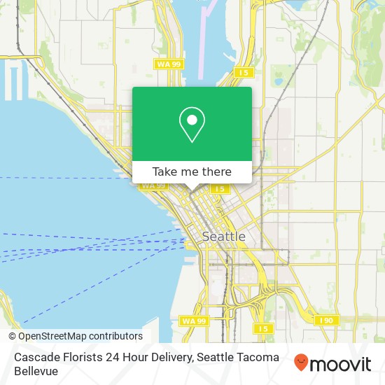 Cascade Florists 24 Hour Delivery map