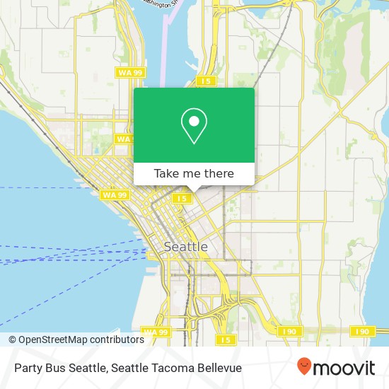 Party Bus Seattle map