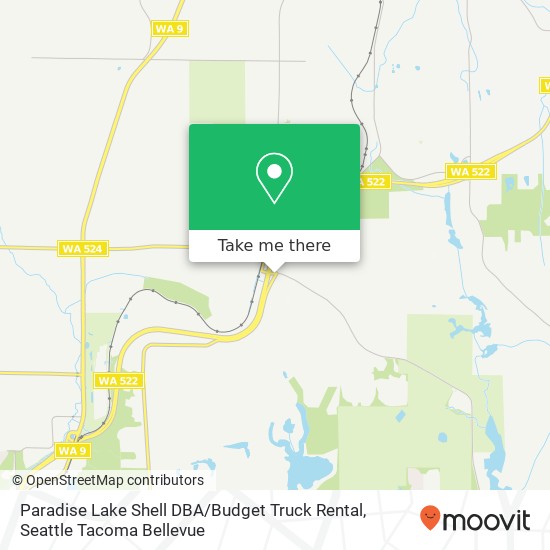 Paradise Lake Shell DBA / Budget Truck Rental map