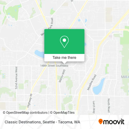 Classic Destinations map