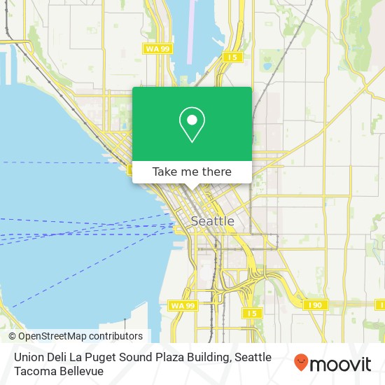 Mapa de Union Deli La Puget Sound Plaza Building