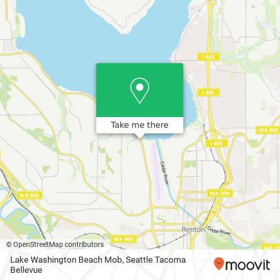 Lake Washington Beach Mob map