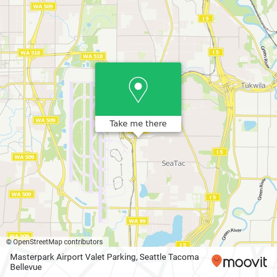 Masterpark Airport Valet Parking map