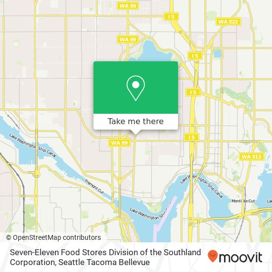 Seven-Eleven Food Stores Division of the Southland Corporation map