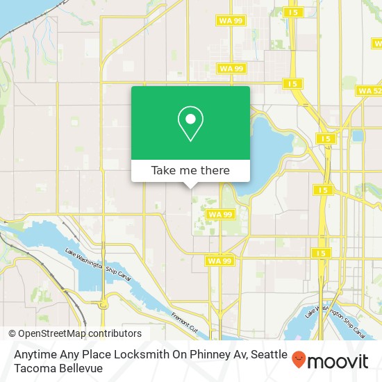 Mapa de Anytime Any Place Locksmith On Phinney Av