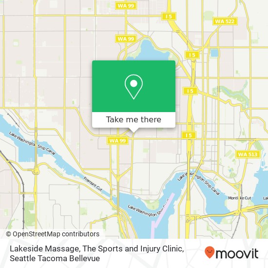 Lakeside Massage, The Sports and Injury Clinic map