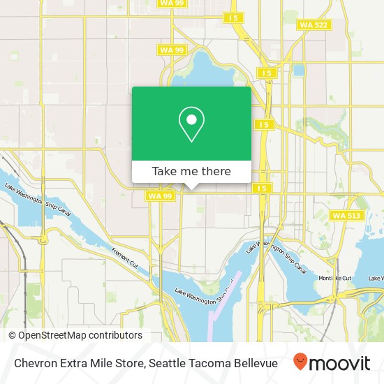 Chevron Extra Mile Store map