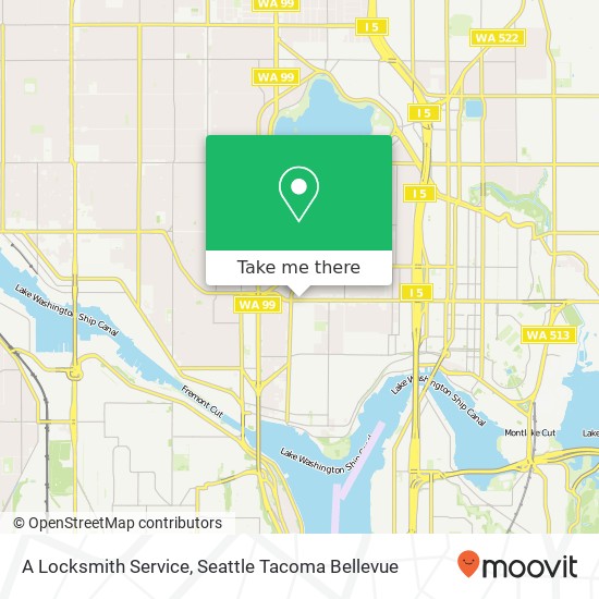 A Locksmith Service map