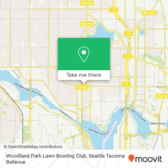 Mapa de Woodland Park Lawn Bowling Club