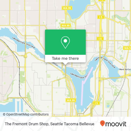 The Fremont Drum Shop map