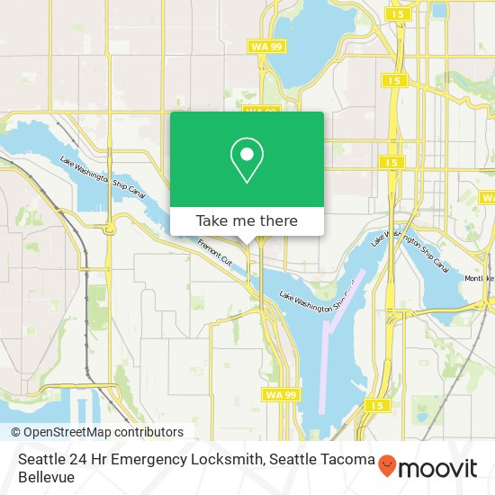 Seattle 24 Hr Emergency Locksmith map