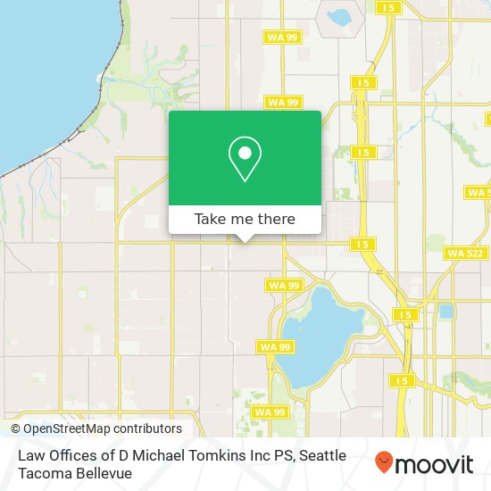 Law Offices of D Michael Tomkins Inc PS map