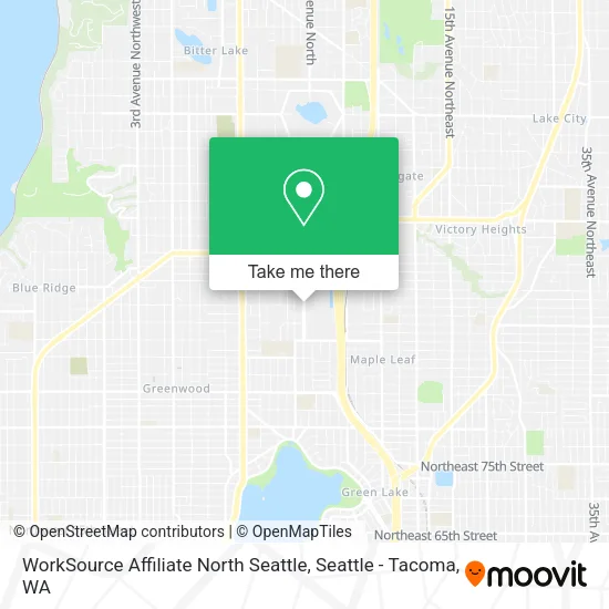 Mapa de WorkSource Affiliate North Seattle