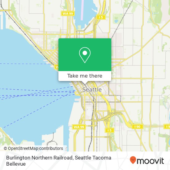 Mapa de Burlington Northern Railroad