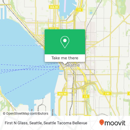 First N Glass, Seattle map