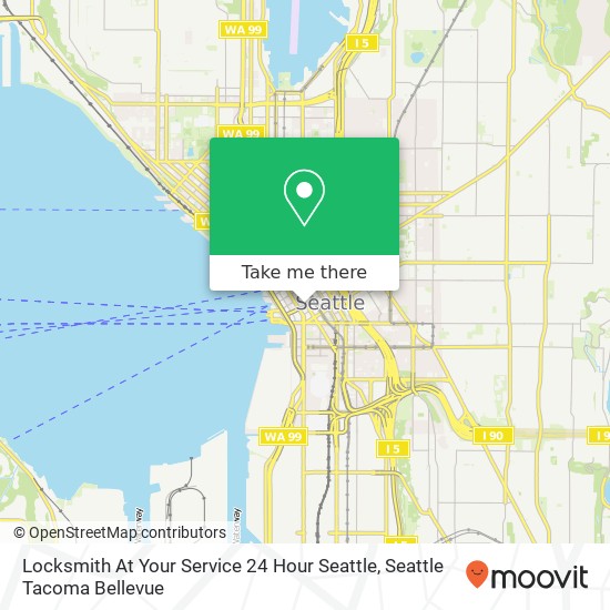 Locksmith At Your Service 24 Hour Seattle map
