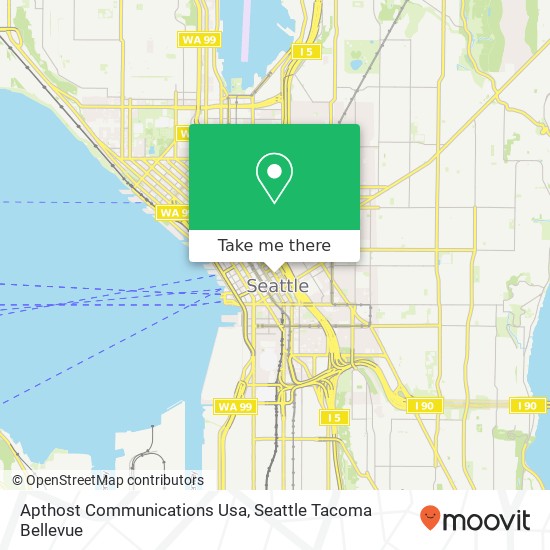Mapa de Apthost Communications Usa