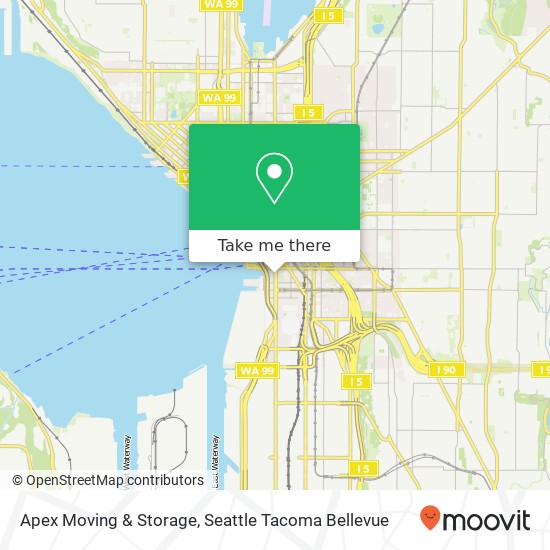 Apex Moving & Storage map