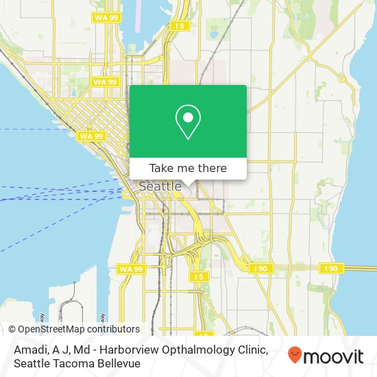 Amadi, A J, Md - Harborview Opthalmology Clinic map