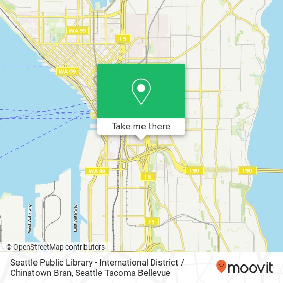 Mapa de Seattle Public Library - International District / Chinatown Bran