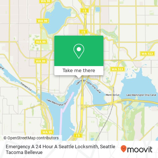 Mapa de Emergency A 24 Hour A Seattle Locksmith