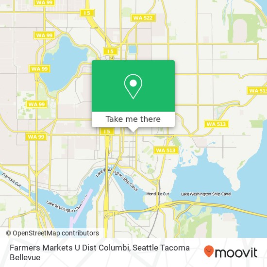 Farmers Markets U Dist Columbi map