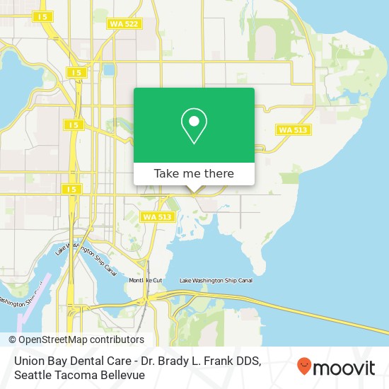 Mapa de Union Bay Dental Care - Dr. Brady L. Frank DDS