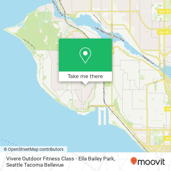 Mapa de Vivere Outdoor Fitness Class - Ella Bailey Park