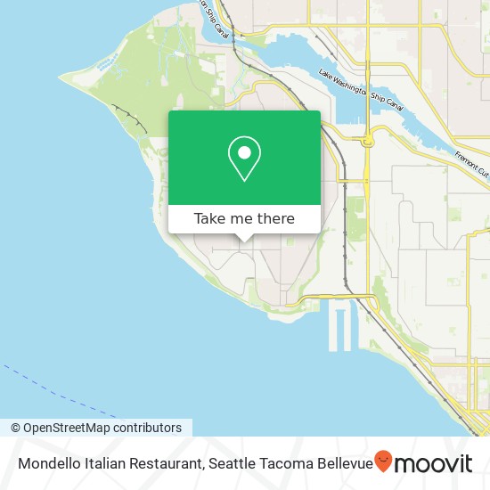 Mapa de Mondello Italian Restaurant