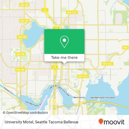 University Motel map