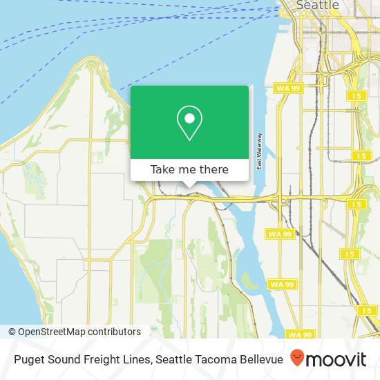 Mapa de Puget Sound Freight Lines