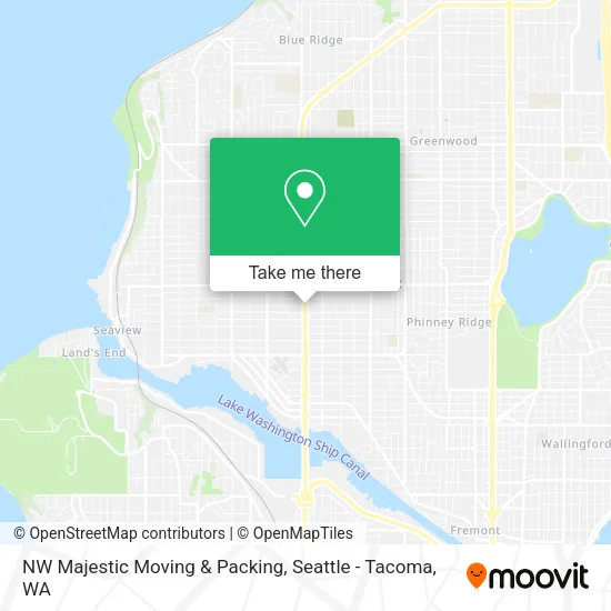 Mapa de NW Majestic Moving & Packing
