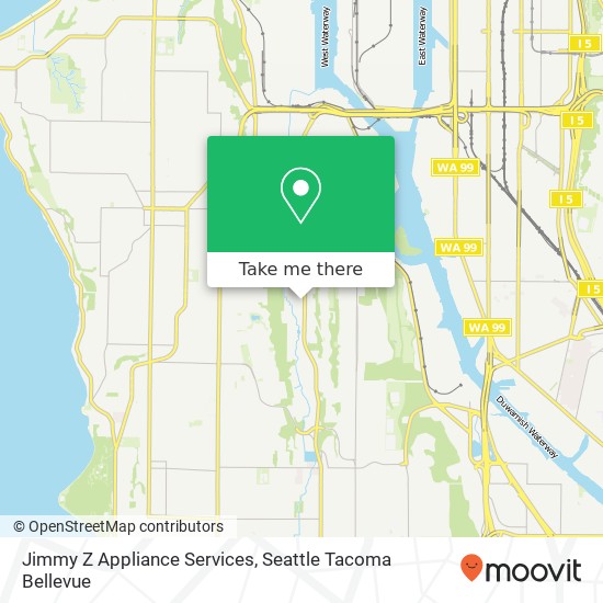 Jimmy Z Appliance Services map