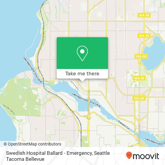 Swedish Hospital Ballard - Emergency map