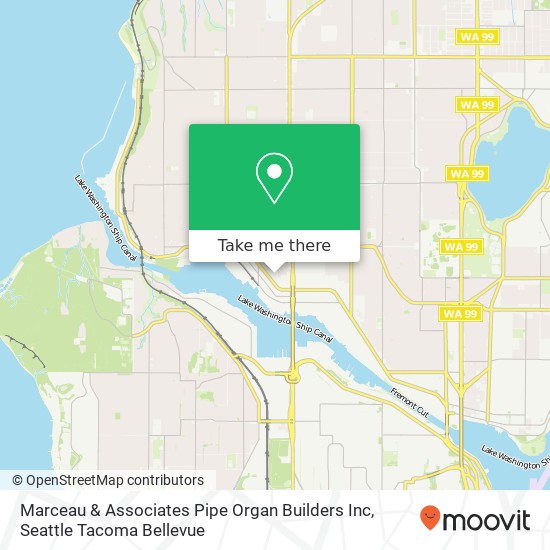 Mapa de Marceau & Associates Pipe Organ Builders Inc
