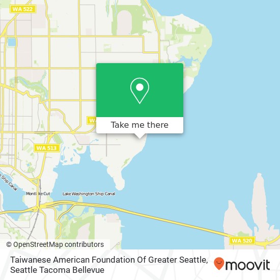 Mapa de Taiwanese American Foundation Of Greater Seattle