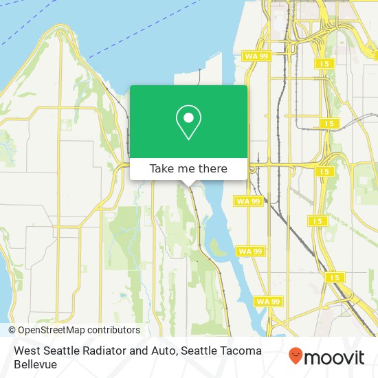 West Seattle Radiator and Auto map