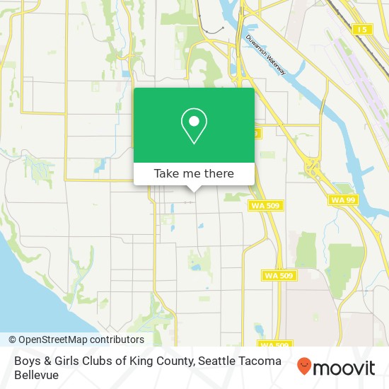 Boys & Girls Clubs of King County map