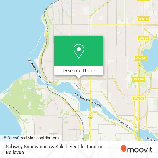Mapa de Subway Sandwiches & Salad
