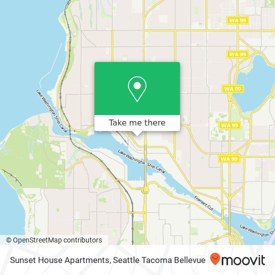 Sunset House Apartments map