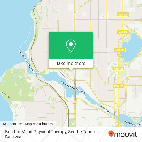 Mapa de Bend to Mend Physical Therapy