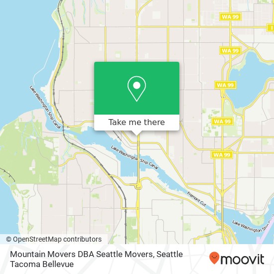 Mountain Movers DBA Seattle Movers map