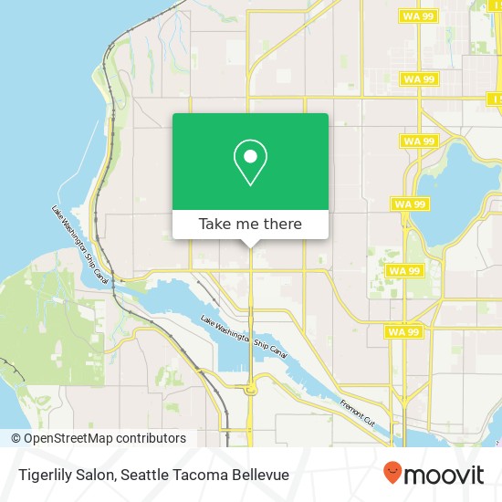 Tigerlily Salon map