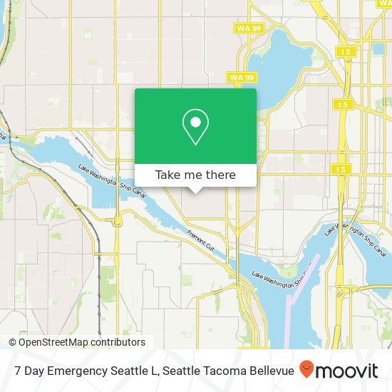 7 Day Emergency Seattle L map