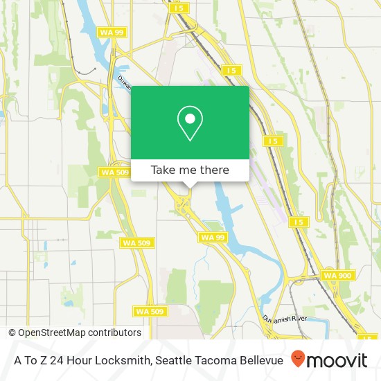 A To Z 24 Hour Locksmith map