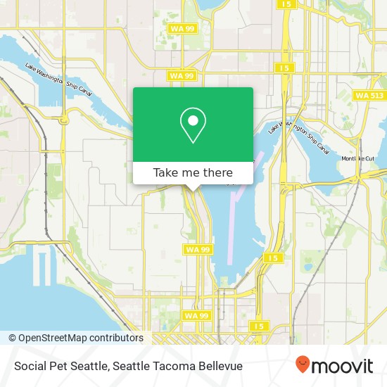 Mapa de Social Pet Seattle