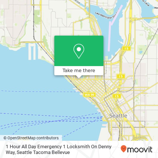 1 Hour All Day Emergency 1 Locksmith On Denny Way map